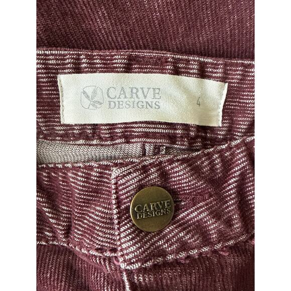Carve Designs Women’s Skinny Corduroy Pants Size 4 Maroon Heathered Spice EUC - Picture 12 of 14